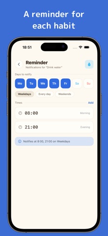 Justap: One-Tap Habit Tracker Screenshot 6 of 7