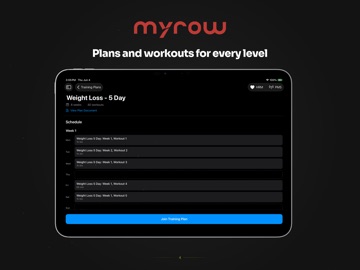 myrow to go iPad screenshot