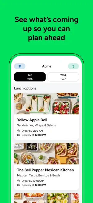 ezCater Meal Program screenshot 2