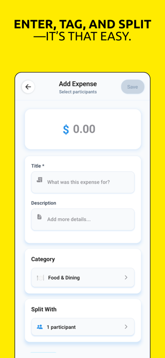 SplitNest - Bill Split App Screenshot 3 of 7