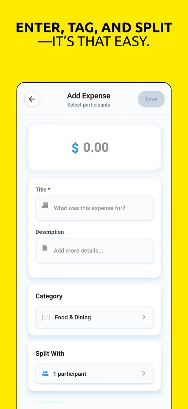 #3. SplitNest - Bill Split App (iOS) Podle: MUHAMMAD FAIZAN