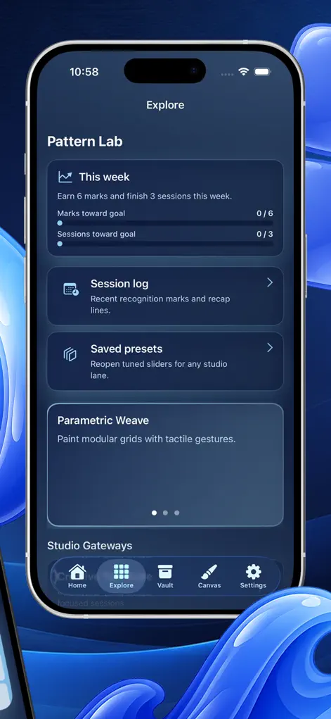 Pattern Lab: Weave Grid - Graphics & Design App | MWM