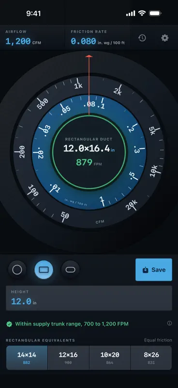 DuctRule: HVAC Duct Sizing screenshot 2 of 5