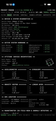 Phoebe: Telemetry & Sensors Screenshot 2 of 3