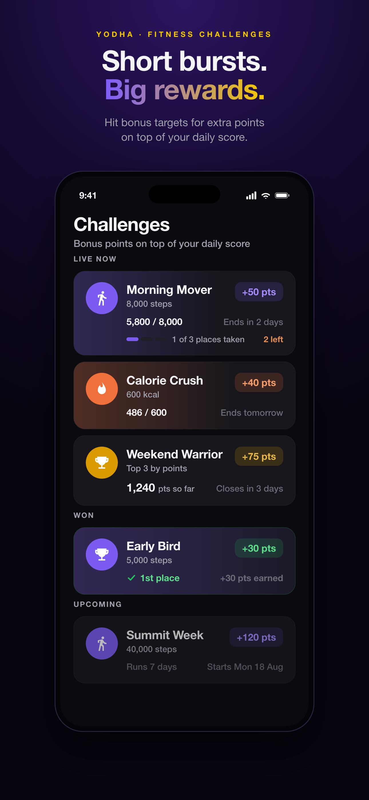 Yodha: Fitness Challenges screenshot 3