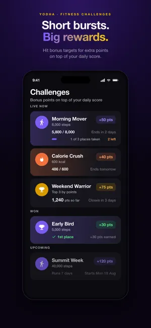 Yodha: Fitness Challenges screenshot 3