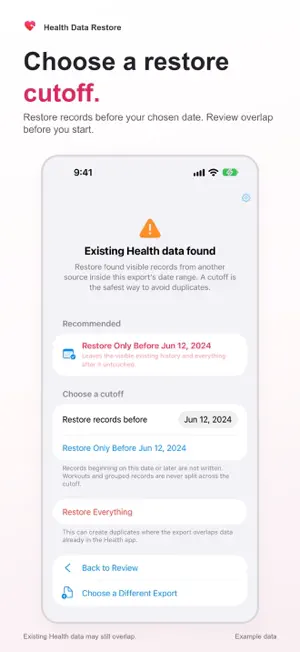 Health Data Restore screenshot 4