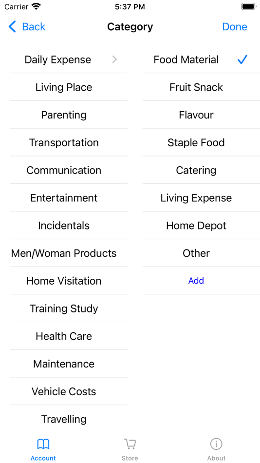 #6. Account Book - Simple (iOS) Podle: 睿 张