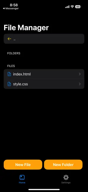 Code Splenda - Static Web IDE iPhone screenshot 4