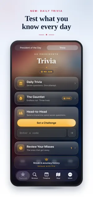 US Presidents: Trivia & Map screenshot 1