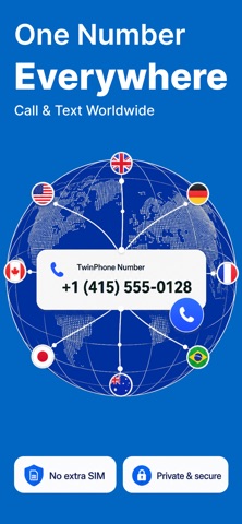 TwinPhone: Second Phone Number iPhone screenshot
