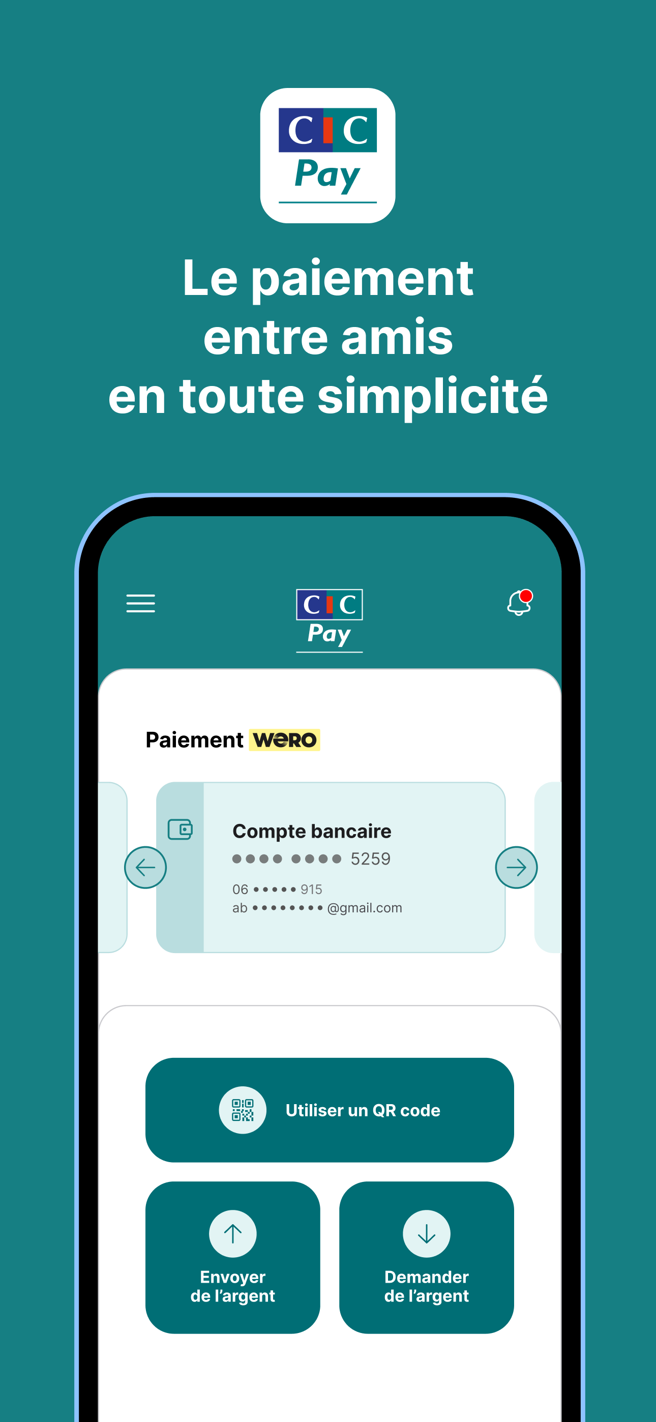 CIC Pay virements par mobile
