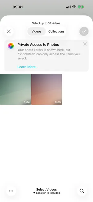ShrinkReel: Video Compressor screenshot 1