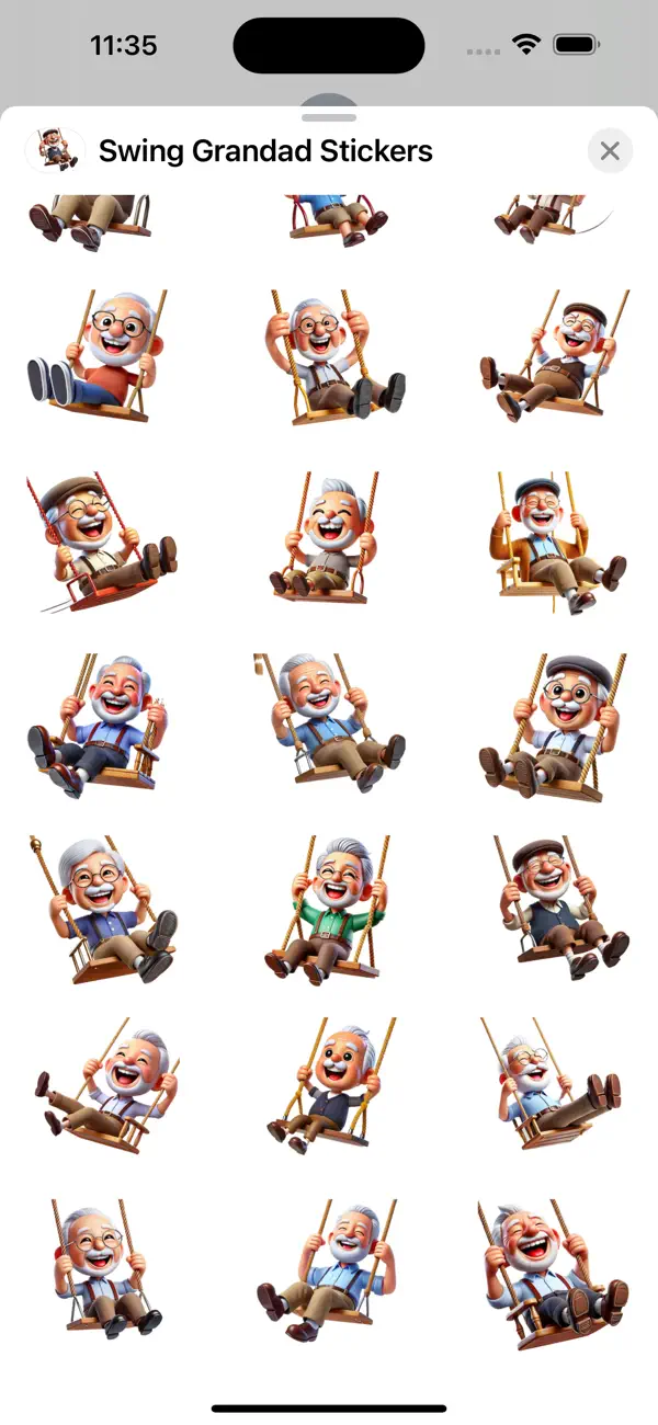 Screenshot #3 pour Swing Grandad Stickers