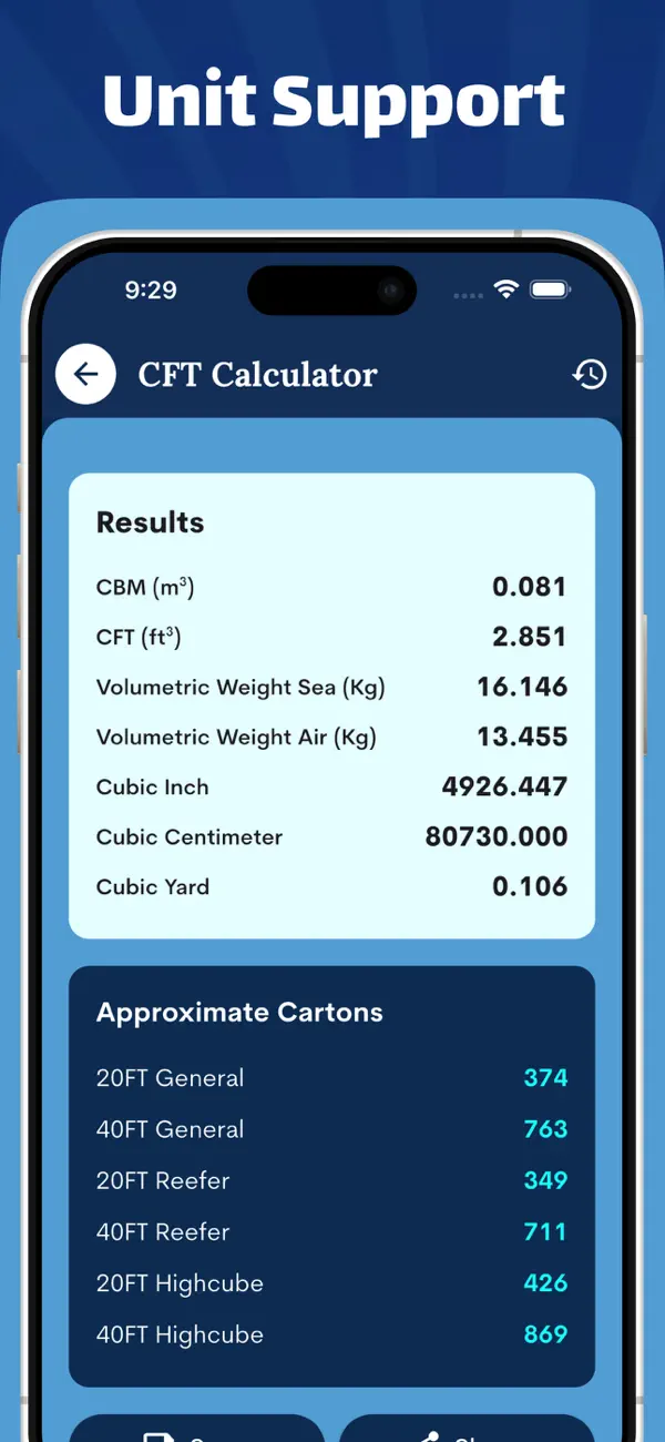 Screenshot #3 pour CFT Calculators - Cubic feet