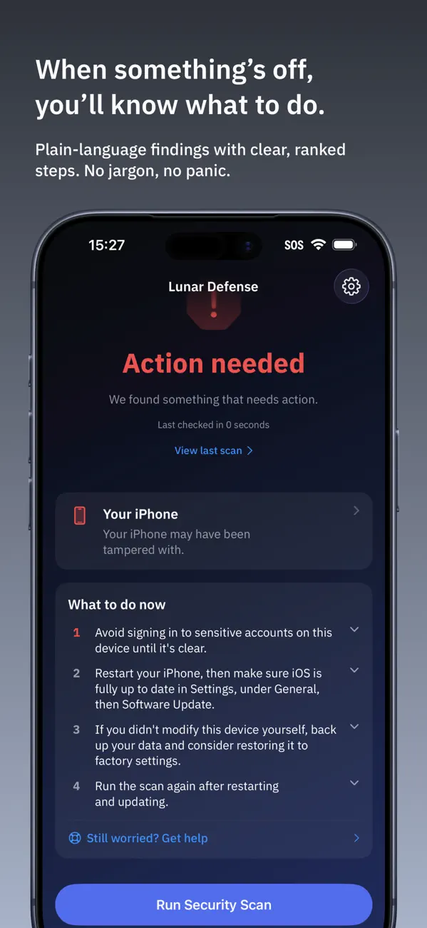 #5. Lunar Defense Mobile Security (iOS) 게시자: Peripheral Pursuit Labs
