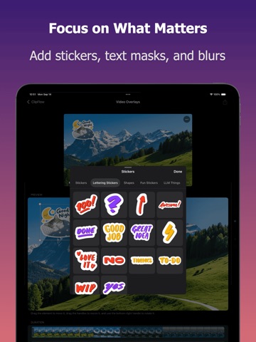 ClipFlow: Video & Audio Editor iPad screenshot