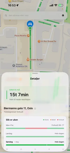 Parkering Oslo screenshot 2