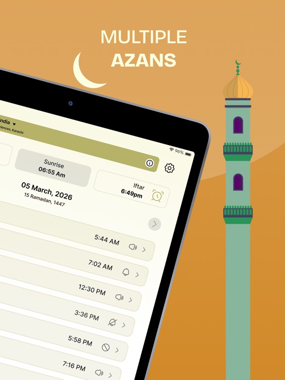 Prayer Times: Athan and Qibla iPad screenshot