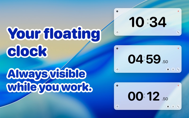 ClockX: Floating Clock app screenshot