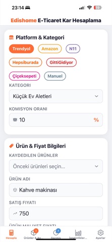 E-Ticaret Kar Hesaplayıcı screenshot