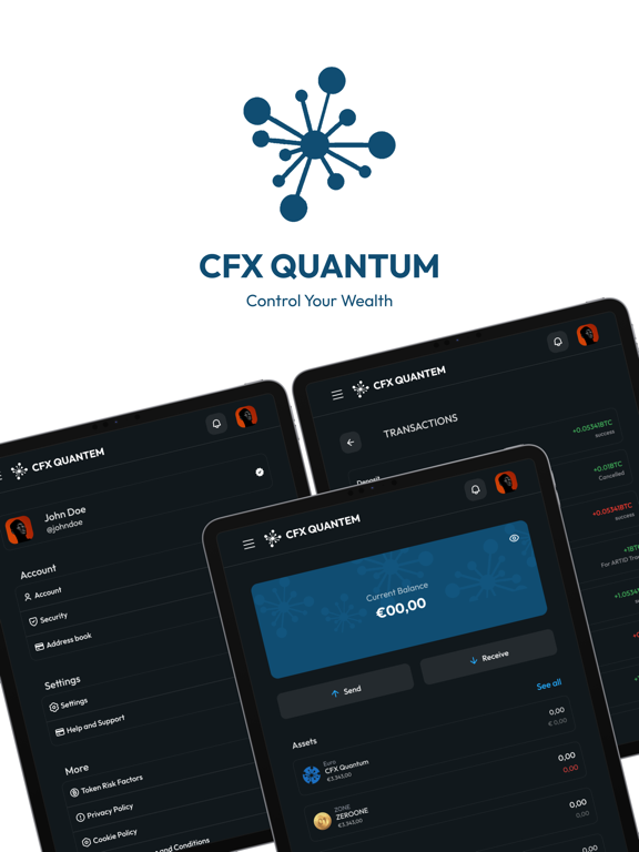 Screenshot #4 pour CFX Quantum ZEROONE Wallet
