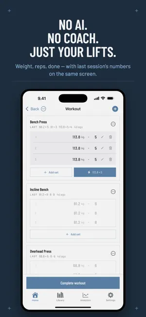 Hank: Workout Tracker & Log screenshot 1
