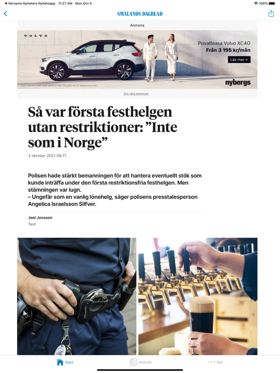 Screenshot #5 pour Smålands Dagblads Nyhetsapp