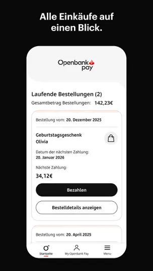 Screenshot von Openbank Pay auf dem iPhone 3