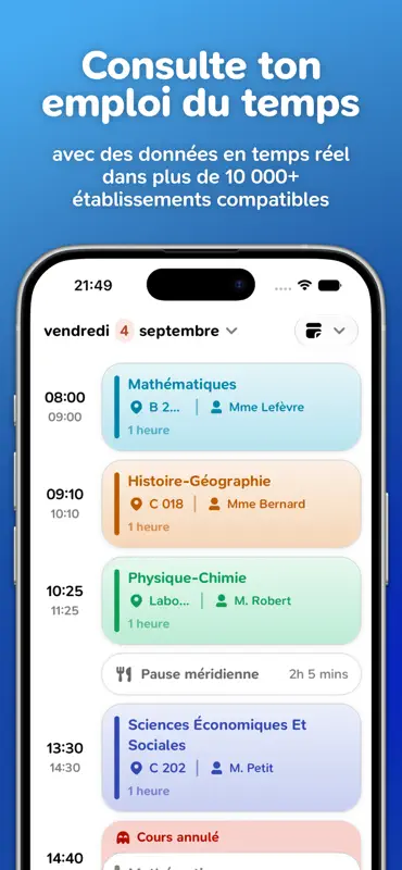 Papillon: Cours, Notes, Tâches screenshot 2 of 5