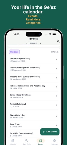 Geez Calendar - Ethiopian Date screenshot