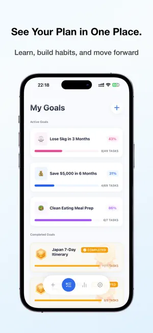 JustStart: Goal& Habit Tracker screenshot 2