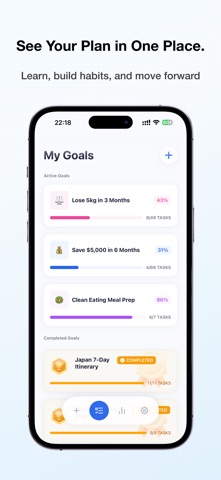 JustStart: Goal& Habit Tracker Screenshot 2 of 4