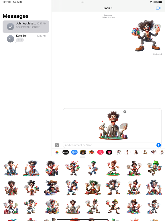 Screenshot #5 pour Goofy Poker Stickers