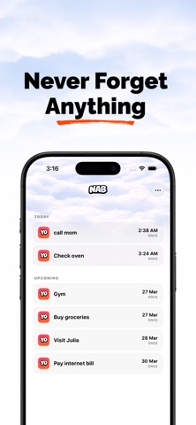 Nab – Instant Reminder Screenshot 1 of 4