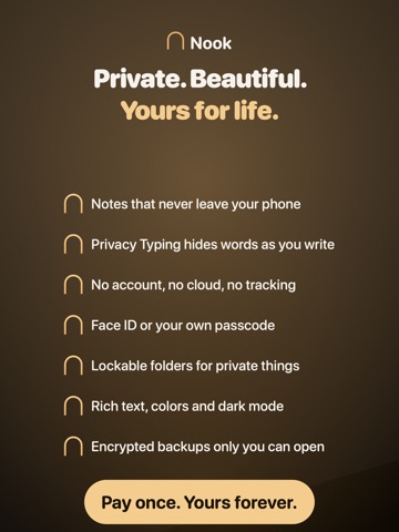 Nook: Private Journal & Diary iPad screenshot
