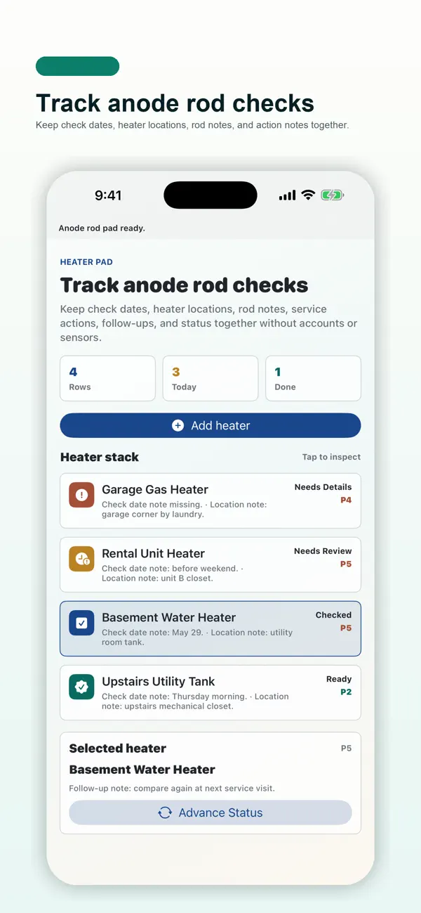 Screenshot #1 pour Anode Rod Check Pad