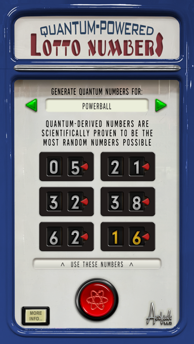 Screenshot #1 pour Quantum Powered Lotto Numbers