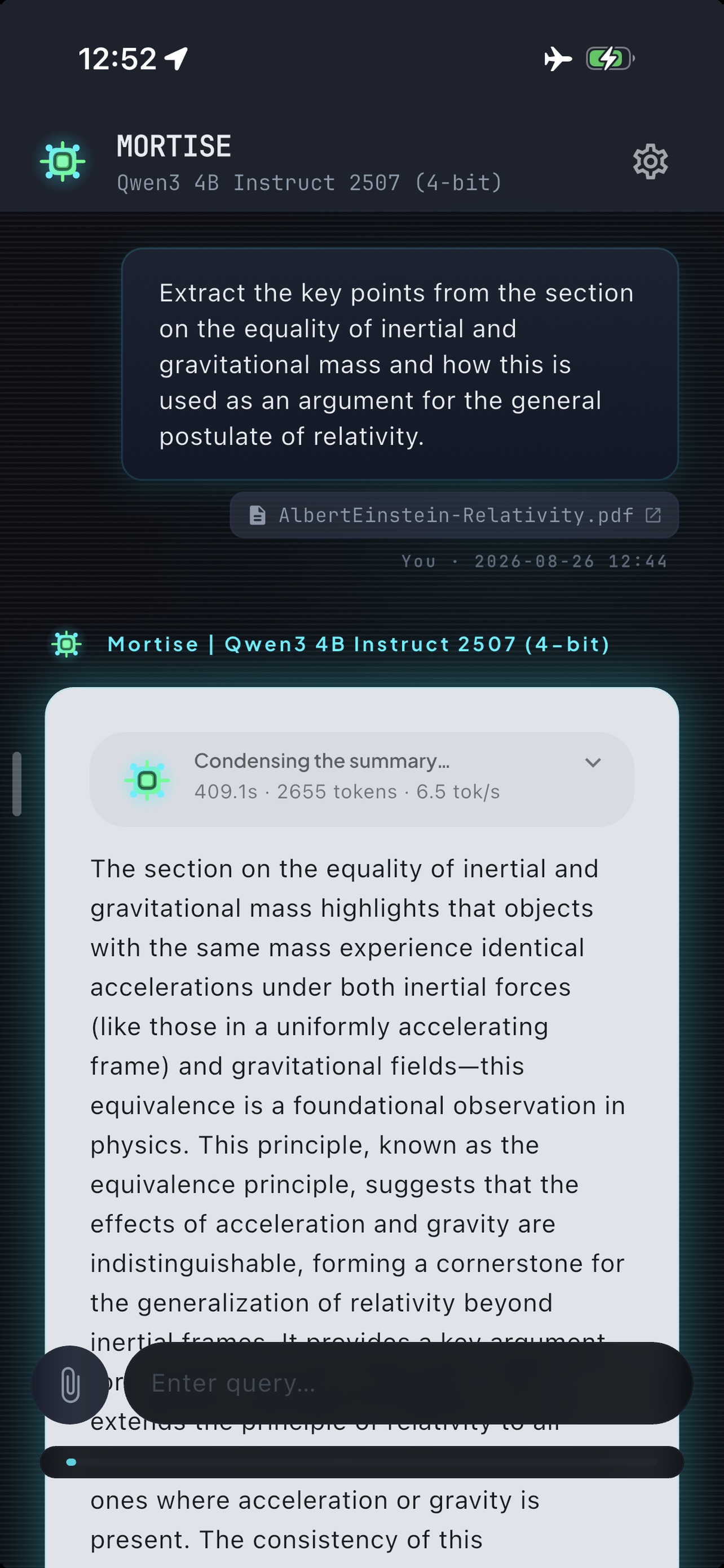 Screenshot 4 of Mortise: Private On-Device AI