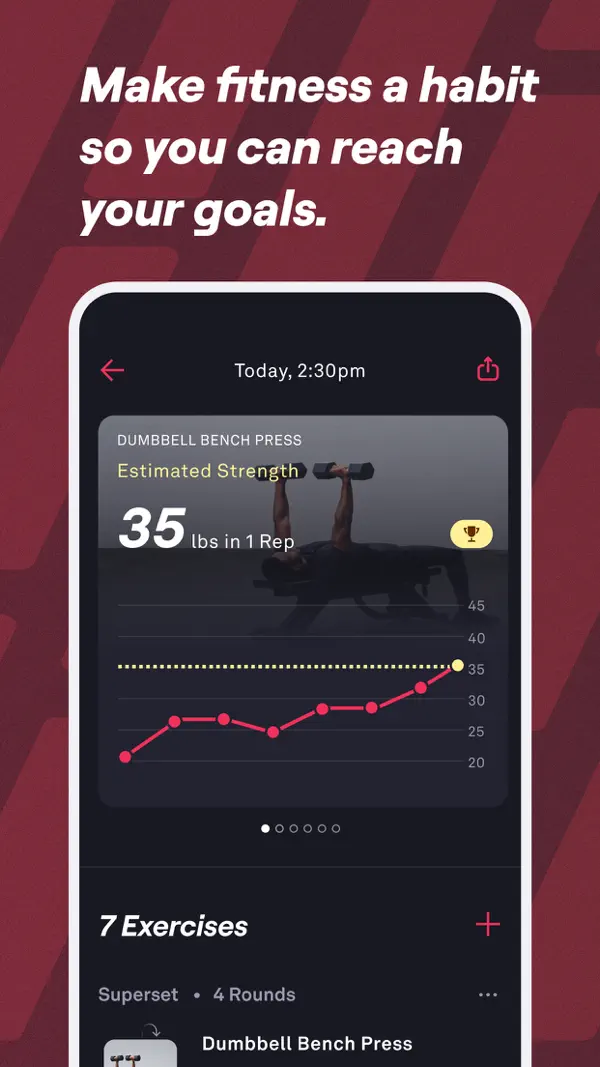 Fitbod Workout & Fitness Plans iPhone App Screenshot 10 – Gesundheit & Fitness