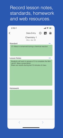 Class Planner (cloud) iPhone screenshot