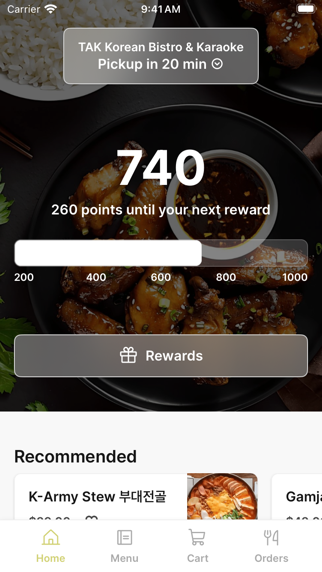 TAK Korean Bistro & Karaoke app screenshot