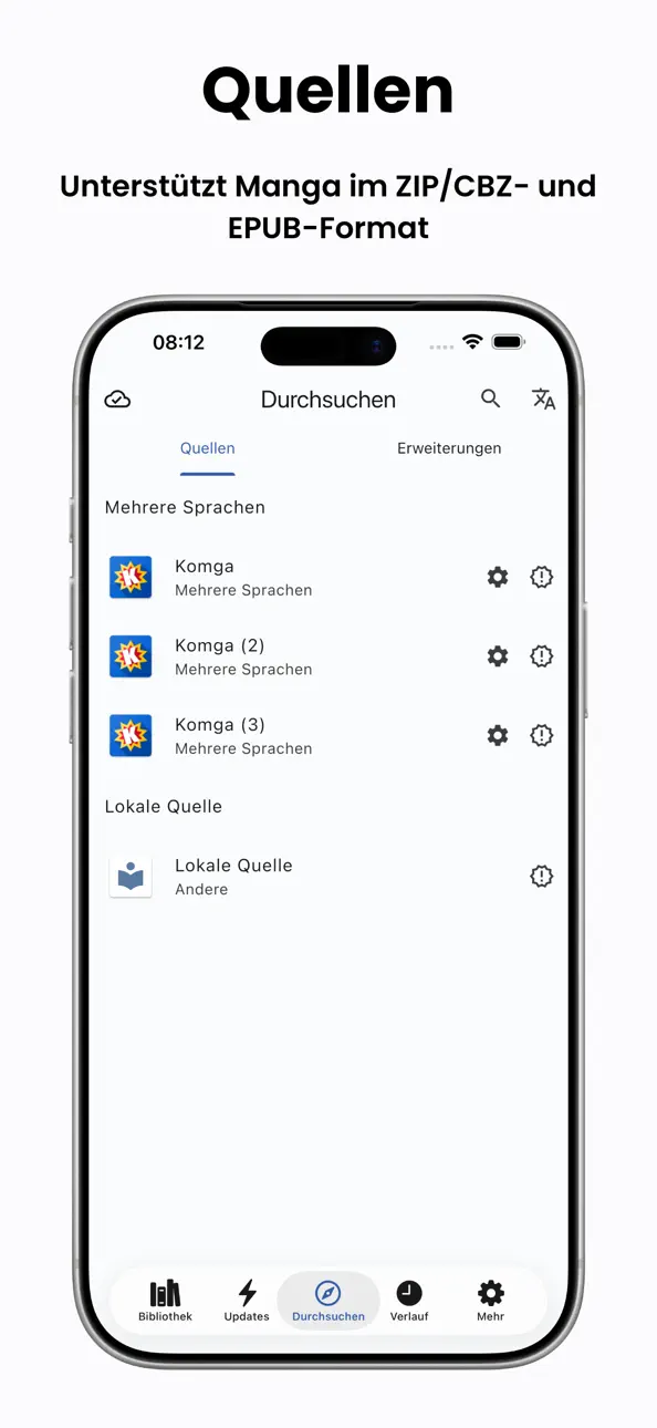 Tachimanga iOS Mod IPA screenshot 2 - iOS app interface