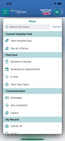 ChristianaCare MyChart Screenshot 3 of 5