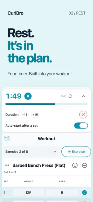 CurlBro: Workout Tracker screenshot 2