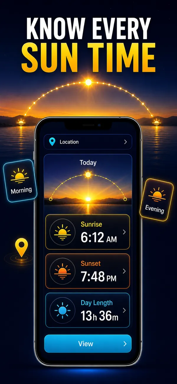 Screenshot #1 pour Soleil: Lever, Coucher, Durée