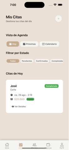 Barber Control - Agenda y Cita screenshot