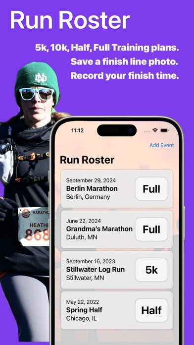 Training plans by Run Roster Screenshot