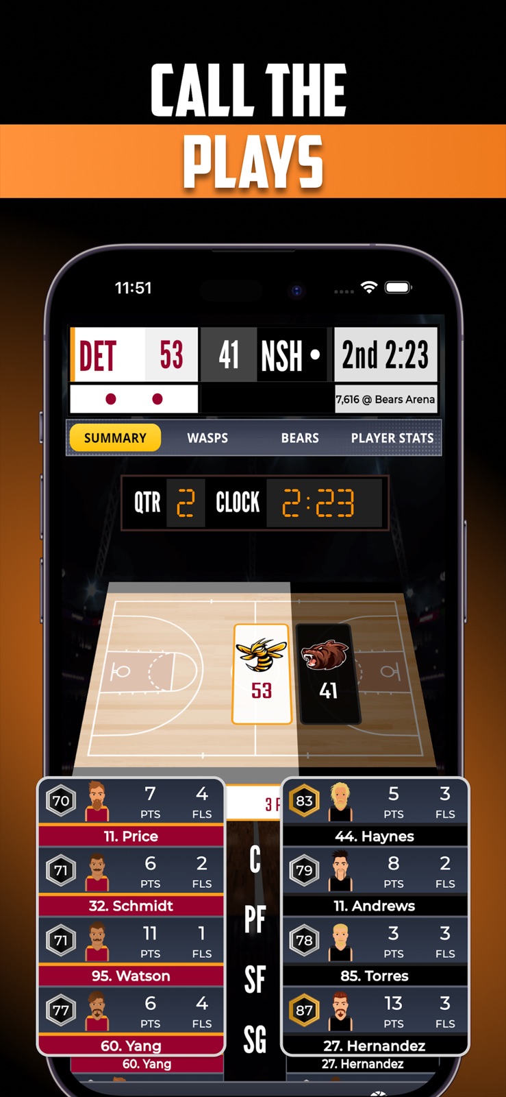 Ultimate Pro Basketball GM iphone screenshot 1
