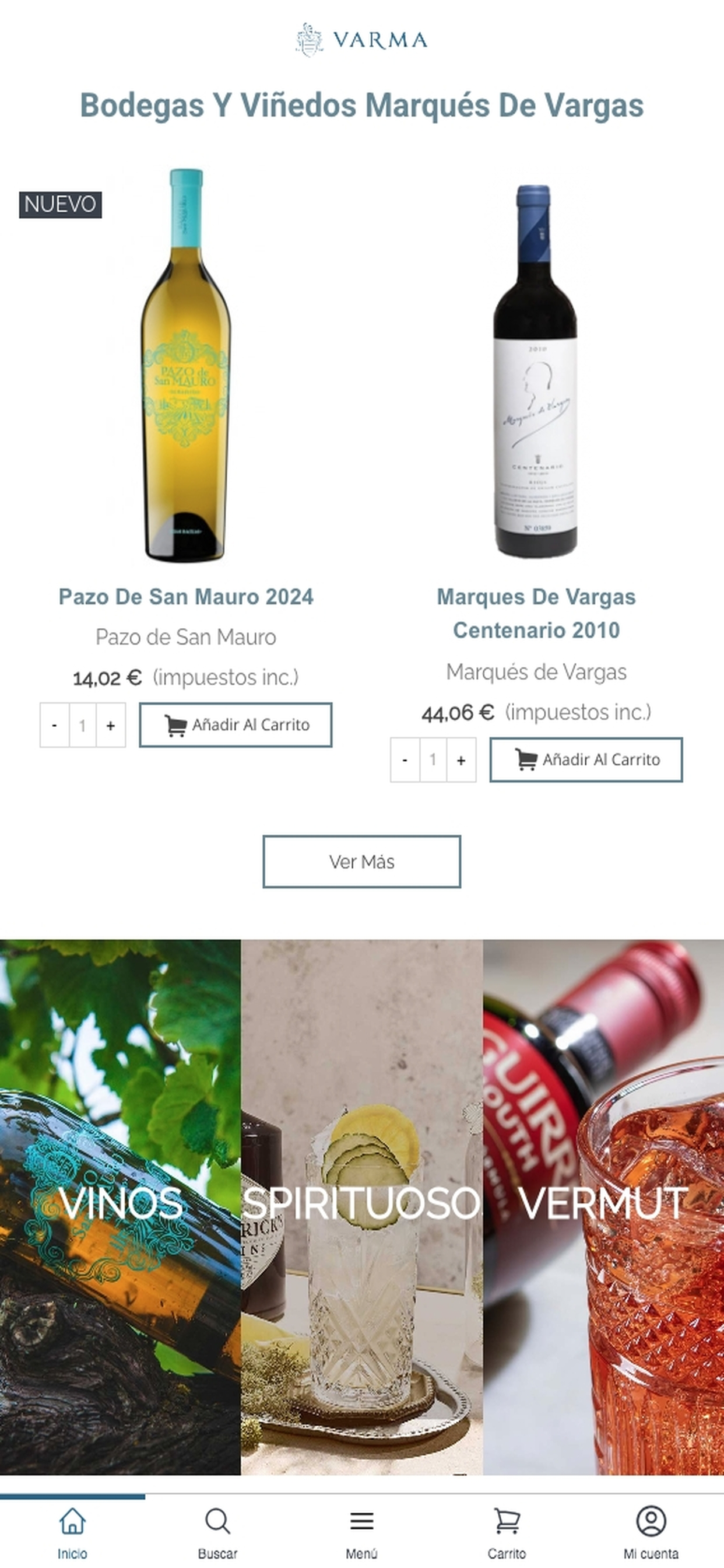 Varma Club App - Spirits&Wines